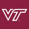 Virginia Tech Logo - White type on dark red background